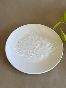 Plate Dinner no Rim With Flower