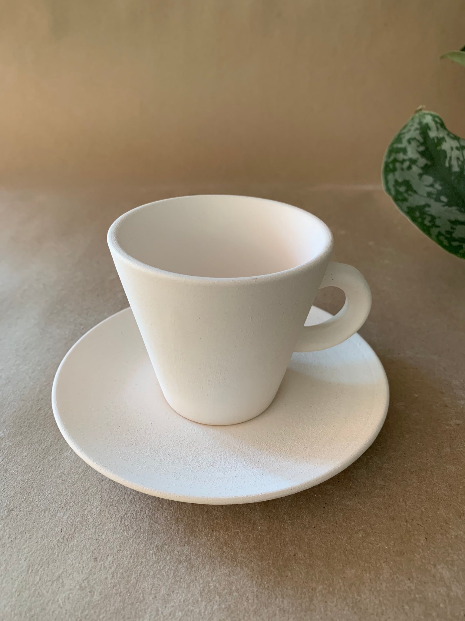 Black Clay, Espresso Cup with Saucer