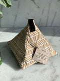 Africa-Head decorative doorstop ink caramel with white stripes